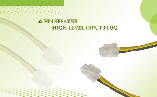 Aftermarket 4-PIN-SPEAKER-HIGH-LEVEL-INPUT-PLU 4-Pin Speaker High Level Input Plug for Car Amplifiers — view 2
