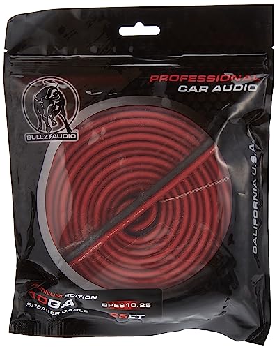 Bullz Audio RED 25 Ft TRUE 14 GAUGE AWG CAR HOME AUDIO SPEAKER WIRE CABLE SPOOL BPES14.25 — view 2