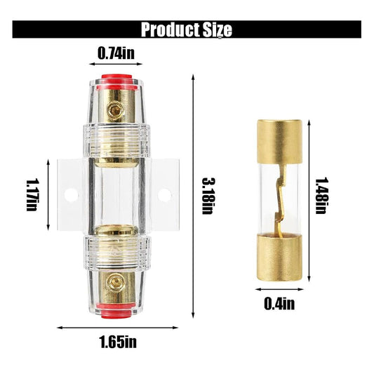 Xscorpion FH48P 4 or 8 Gauge AWG AGU in line Fuse Holder for Amp Power Wire Core — view 2