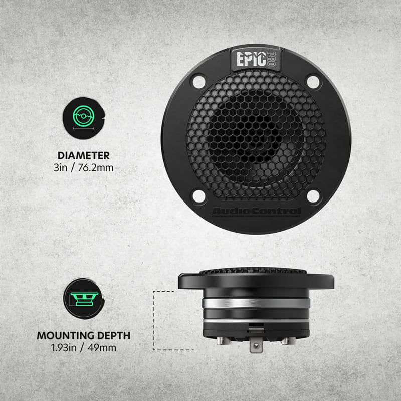 AudioControl EPICPRO3NT EPIC PRO Series 3" Car Audio NEO Tweeters — view 5