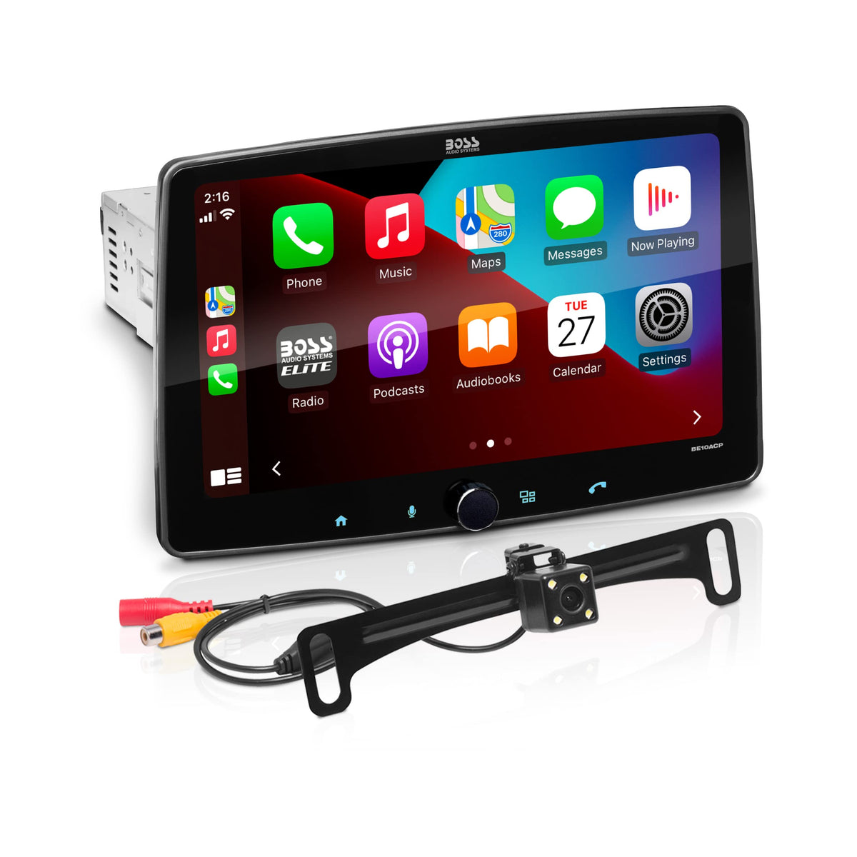 BOSS Audio Systems Elite Series BECPA10W 10.1" Wireless Apple CarPlay & Android Auto Digital Media Receiver — view 3