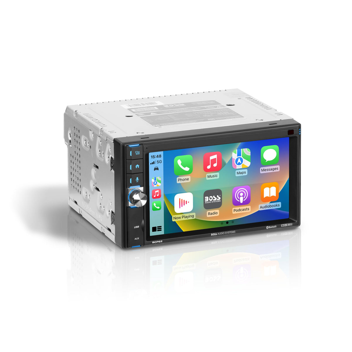 BOSS Audio Systems BCP62-RC Car Stereo - Apple CarPlay, Double Din, 6.2 Inch Capacitive Touchscreen, Bluetooth, No CD DVD Player, AM/FM Radio Receiver, Backup Camera — view 4