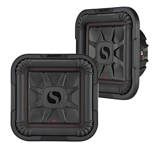 Kicker 46L7T104 10" Solo-Baric L7T Shallow-Mount Dual 4-Ohm Voice Coil Subwoofer — view 5