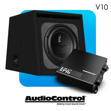 AudioControl EPICXV10 EPICX Series ported enclosure with 10" subwoofer wired for 1-ohm impedance — view 4