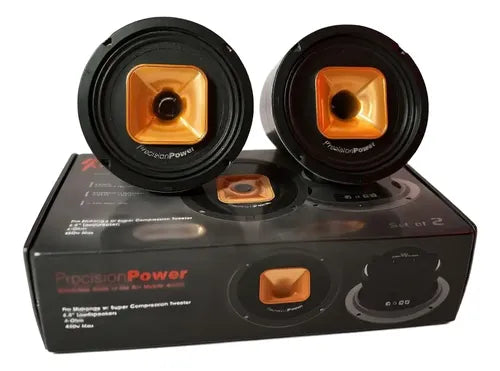 Precision Power PMF.654C 6.5″ Pro Midrange Speakers w/ Super Compression Tweeter (Pair) — view 1
