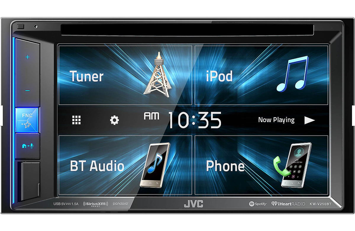 JVC KW-V250BT DVD/CD/USB Receiver with 6.2-inch Clear Resistive Touch Control Monitor and Built-In Bluetooth(R) Wireless Technology — view 3