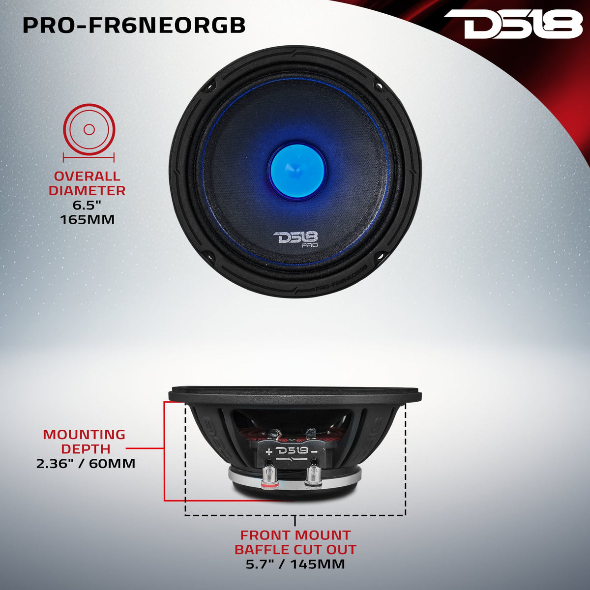 DS18 PRO-FR6NEORGB 6.5" Full Range — view 7