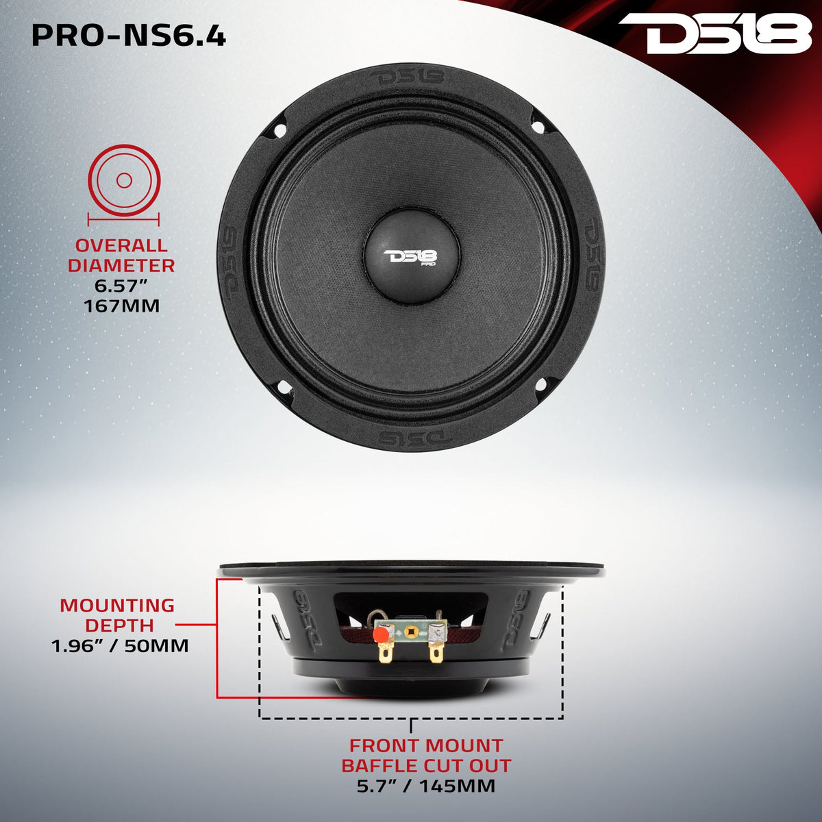 DS18 PRO-NS6.4 6.5" Shallow — view 6