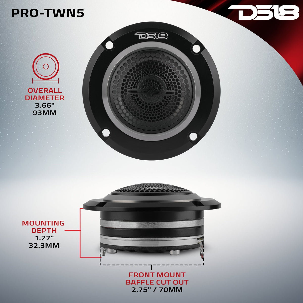 DS18 PRO-TWN5 3.6" Hybrid Driver/Tweeter — view 7