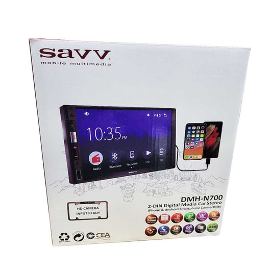 SAVV DMH-N700 2-DIN DIGITAL MEDIA CAR STEREO Apple CarPlay — view 2