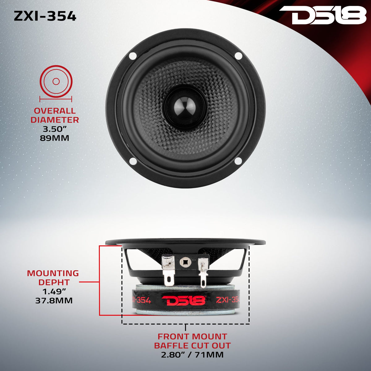DS18 ZXI-354 3.5" Full Range — view 7