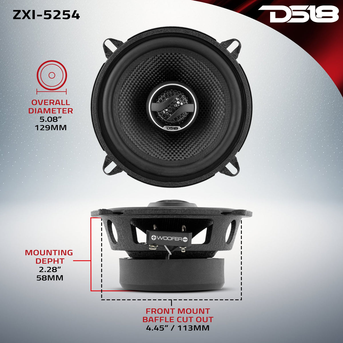 DS18 ZXI-5254 5.25" Coaxial — view 8