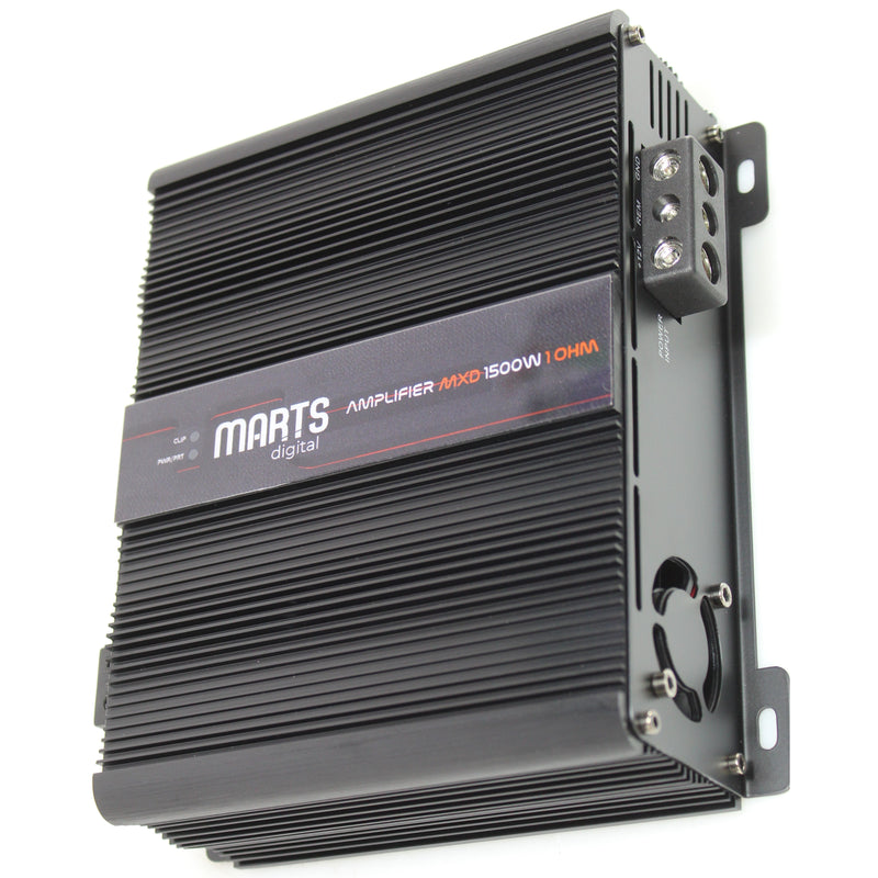 Marts Digital MXD-1500-1 Full-Range 1 Ohm 1500W Class D Amplifier with Bass Knob — view 2