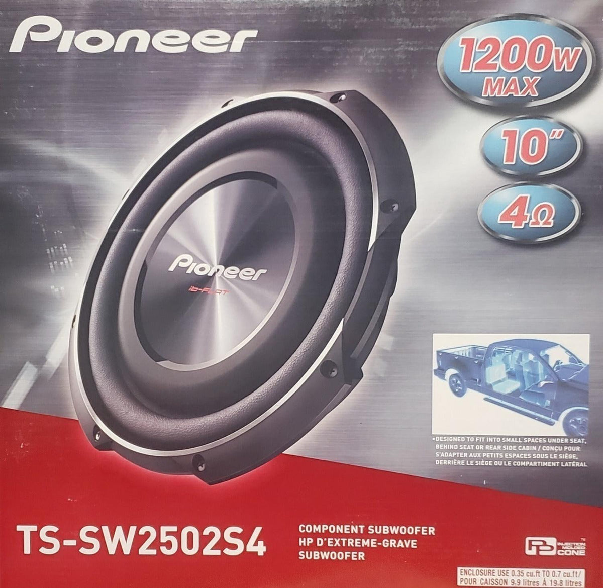 Pioneer TS-SW2502S4 25 cm (10") Shallow-Mount Component Subwoofer — view 2