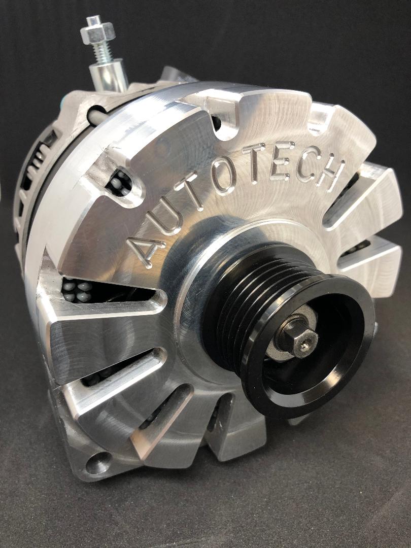 AutoTech Engineering HP-8237-320A-BK HP-8237-320A 320 Amp High Output Alternator for GM Trucks (1996-2004) - Gloss Black — view 6