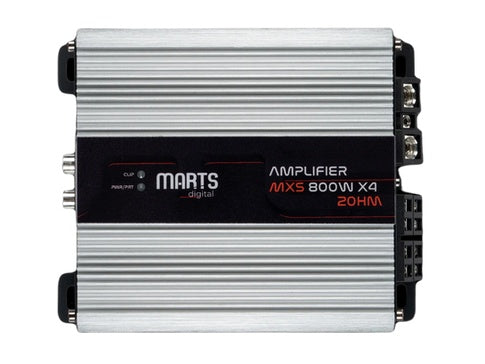 Marts Digital MXS Series 4 Channel 800W Full Range 2 Ohm Amp MXS-800x4-2-V2