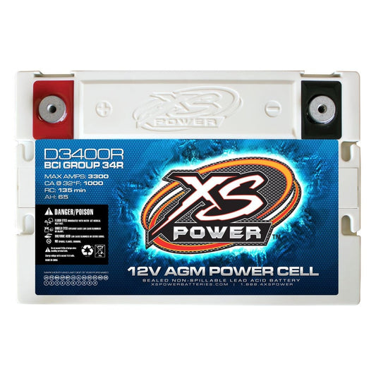 XS Power D3400R Group 34R 12V AGM Battery (Reverse-Polarity) — view 2