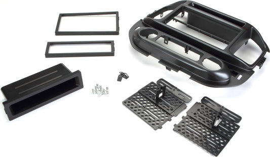 American International GMK-329BM Double DIN Black Stereo Dash Kit with Optional Storage Pocket for 2015-Up Chevrolet Colorado/GMC Canyon (Metallic Black) — view 1