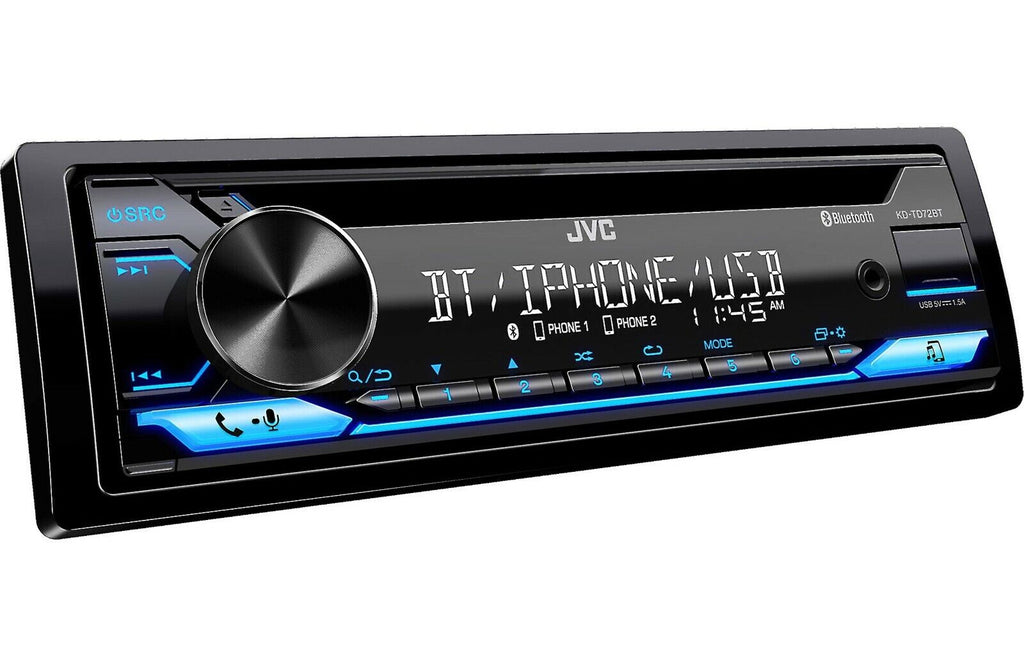 JVC KD-TD72BT CD Receiver featuring Bluetooth® / USB / 13-Band EQ / JVC Remote App Compatibility — view 2