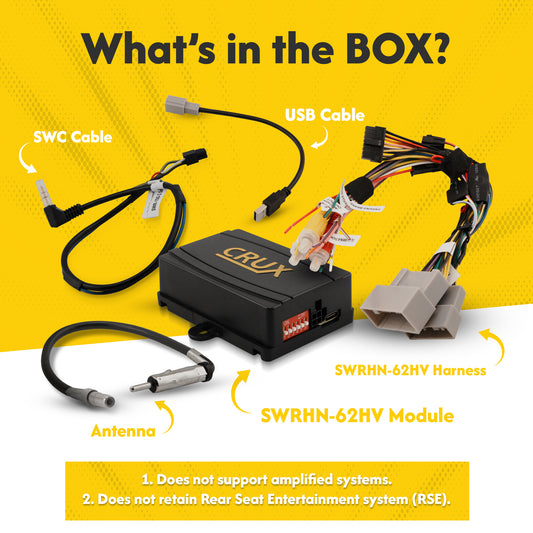 CRUX SWRHN-62HV Radio Replacement w/ SWC & Multi-Angle Rear View Camera Retention for Select 2016 & Up Honda HRV Vehicles — view 2
