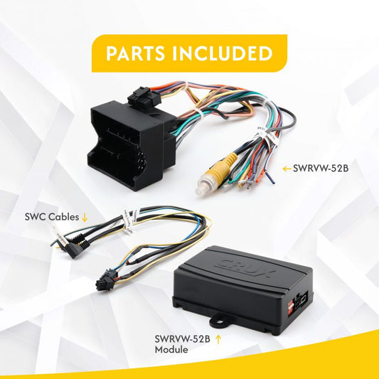 Crux Interfacing Solutions SWRVW-52B Radio Replacement with Steering Wheel Control and Factory Backup Camera Retention for Select Volkswagen Vehicles — view 1