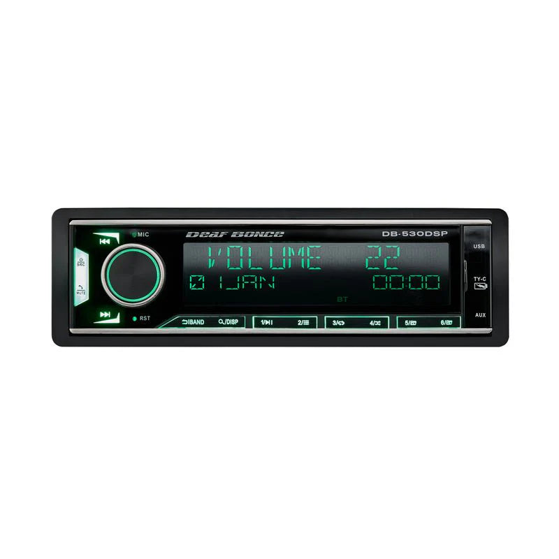 Deaf Bonce DB-530DSP 1-DIN MP3/USB/AUX/AM/FM Bluetooth Digital Media Receiver with Built-In DSP — view 3