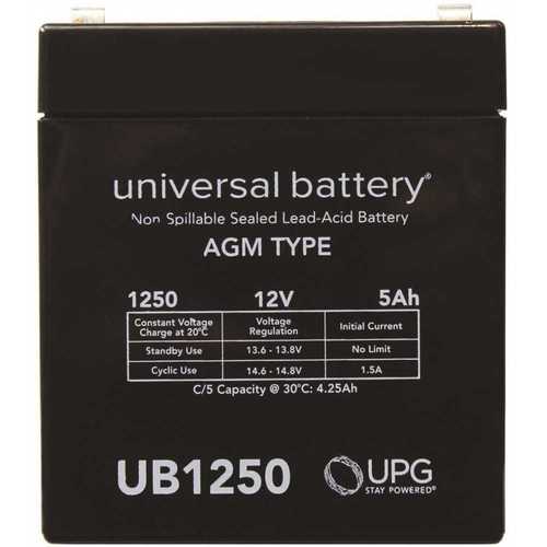 Universal Power Group UB1250-F1 12V 5Ah F1 Sealed Lead Acid (SLA) AGM Battery — view 1