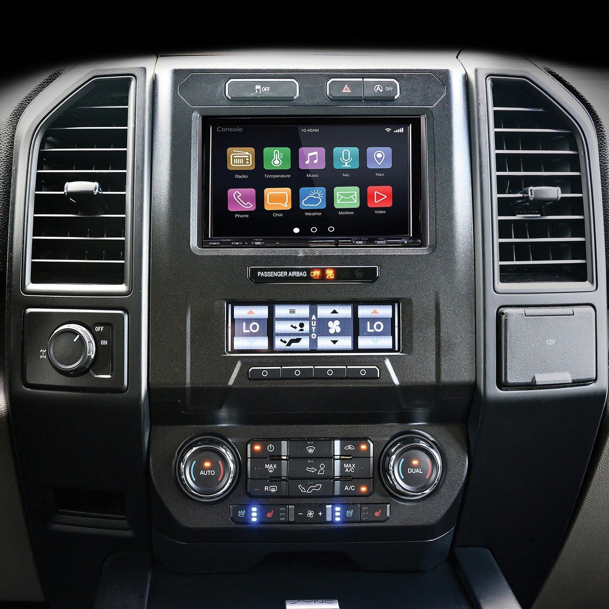 PAC RPK4-FD2101 Complete Radio Replacement Kit with Integrated Climate Controls for Select Ford F-Series Pickups with 8" Display — view 1