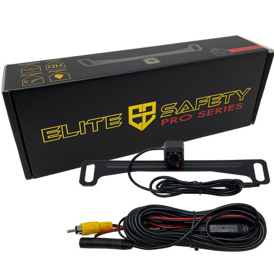 Elite Safety ES-LPFC-D-BK Frame Style License Plate Camera w/ LED
