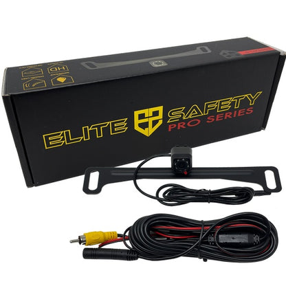 Elite Safety ES-LPFC-D-BK Frame Style License Plate Camera w/ LED