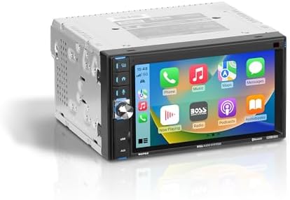 BOSS Audio Systems BCP62-RC Car Stereo - Apple CarPlay, Double Din, 6.2 Inch Capacitive Touchscreen, Bluetooth, No CD DVD Player, AM/FM Radio Receiver, Backup Camera — view 3