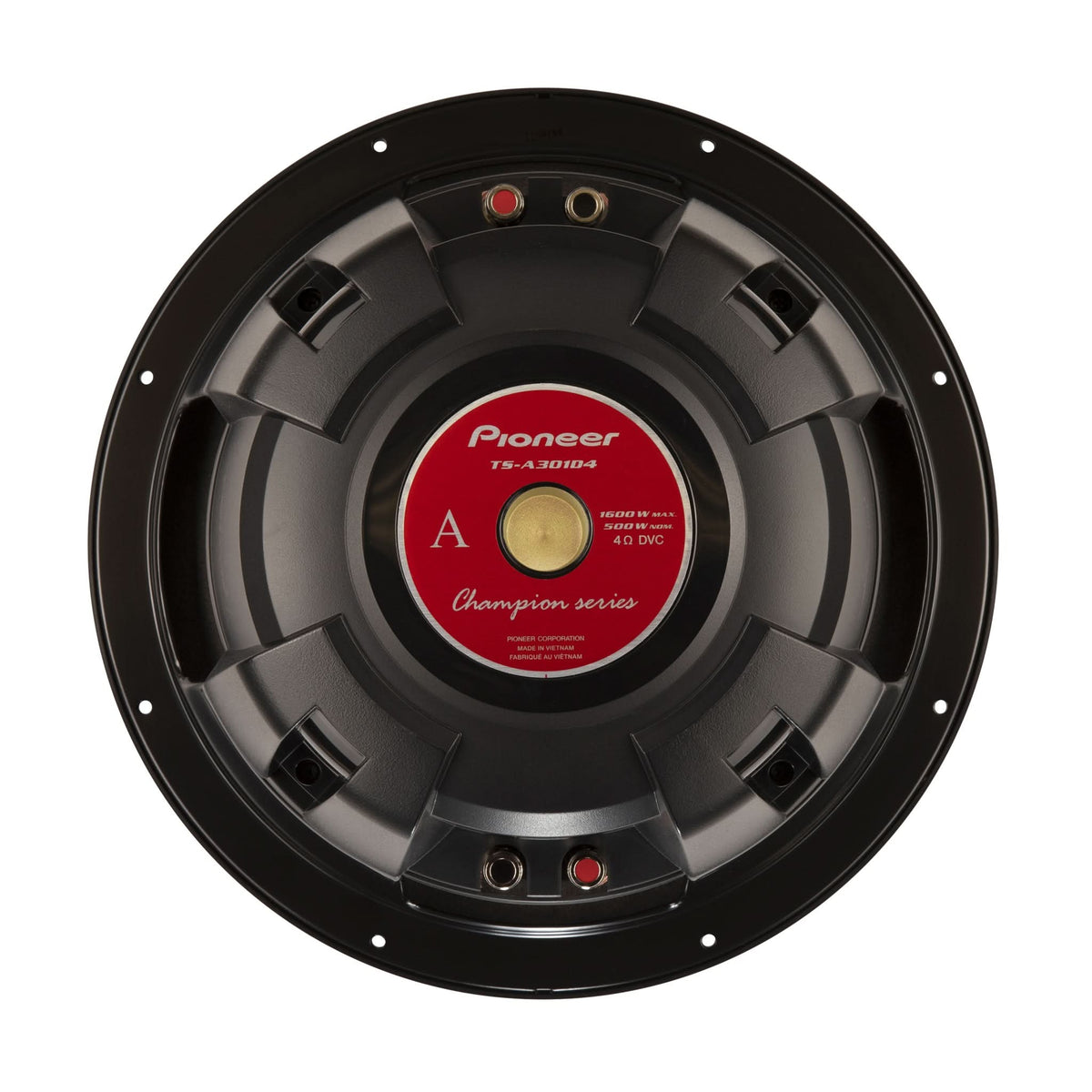 Pioneer TS-A301D4 12" A-Series Dual 4-Ohm Voice Coil Component Subwoofer | 1600W — view 4