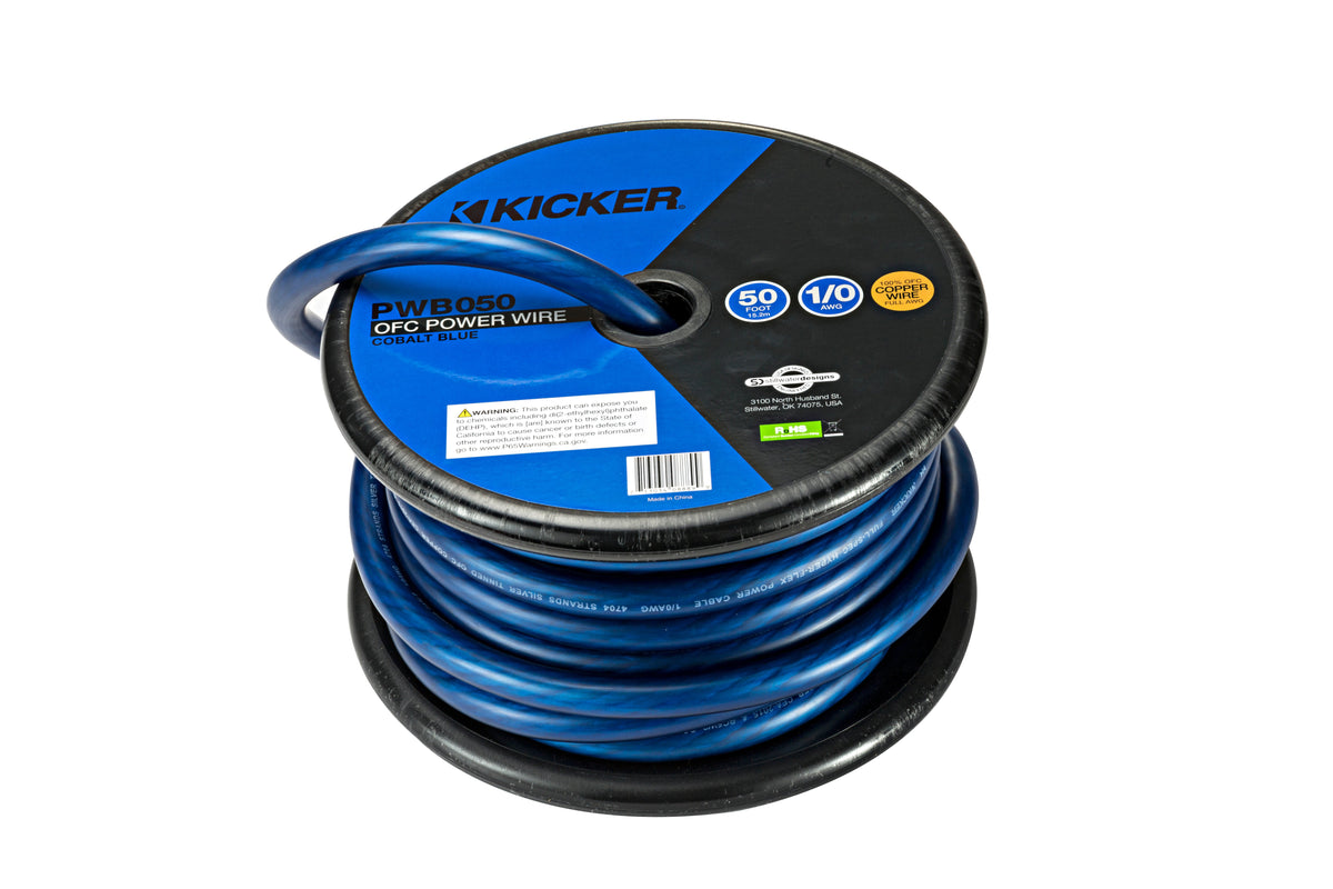 Kicker PWB050 1/0AWG 50ft Power Wire - Blue — view 2