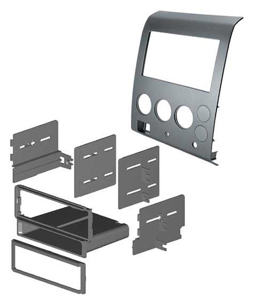 American International NDK729 Single DIN Black Stereo Dash Kit with Pocket for 2004-2015 Nissan Truck/SUV — view 3