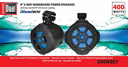 Dual 8″ 2-Way Wakeboard Tower Speakers – DMW807 — view 2