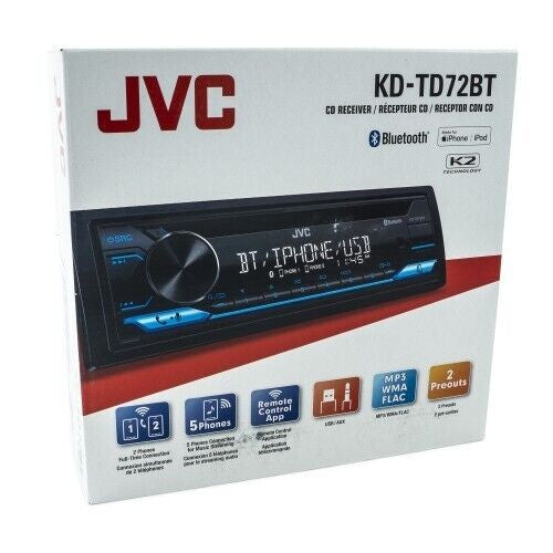 JVC KD-TD72BT CD Receiver featuring Bluetooth® / USB / 13-Band EQ / JVC Remote App Compatibility — view 4