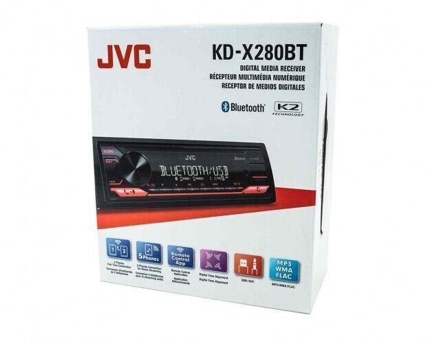 JVC KD-X280BT Digital Media Receiver featuring Bluetooth® / USB / 13-Band EQ / JVC Remote App Compatibility — view 3