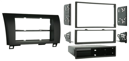Metra 99-8220 Single/Double DIN Installation Kit for 2007-2013 Toyota Tundra/Sequoia, Standard Black — view 1