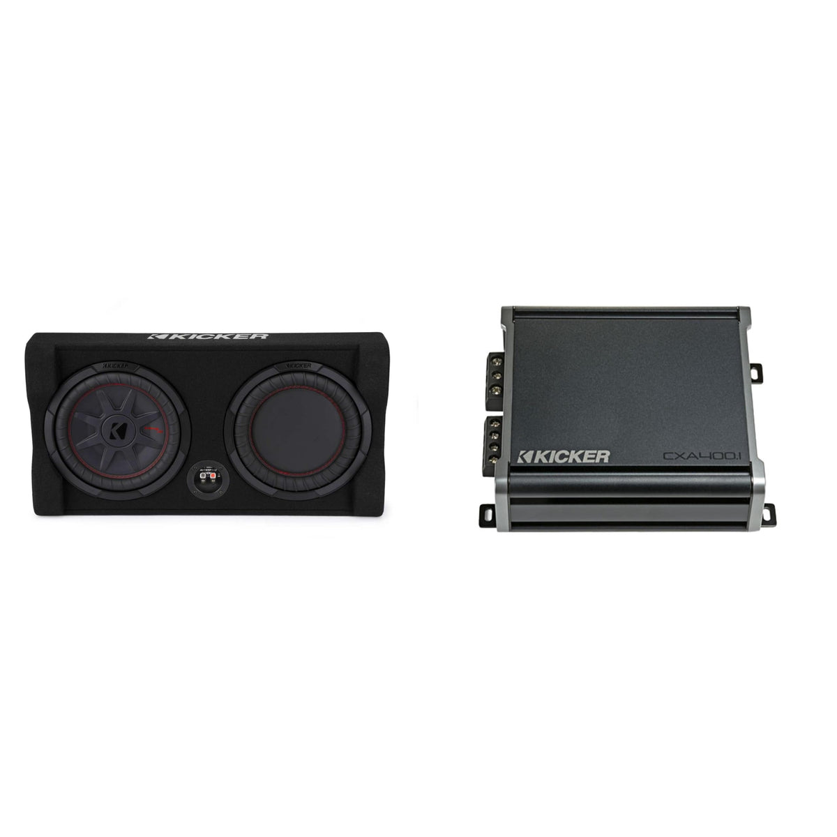 Kicker 48TRTP102 Down-Firing 10" CompRT 2-Ohm Enclosure — view 1