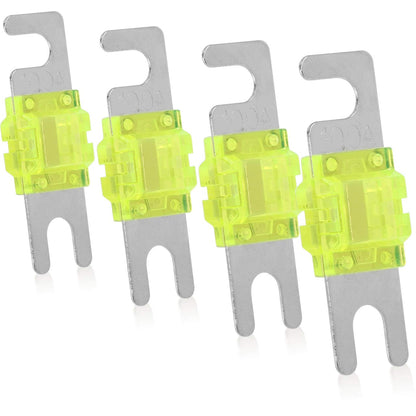 Belva BMANL100 4 Pack of Mini-ANL (MANL/AFS) 100A Nickel Plated Fuses — view 1