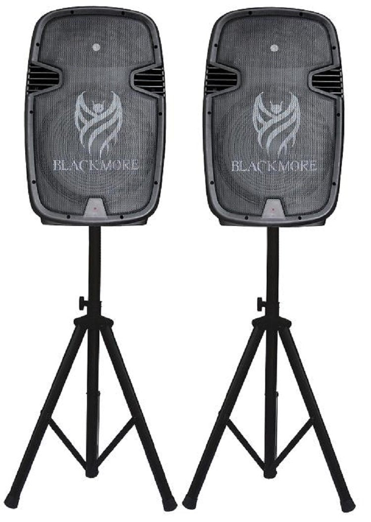 Blackmore Amplified Professional PA System with Dual 15-Inch Monitors, Black (BJC-15X2BT) — view 2