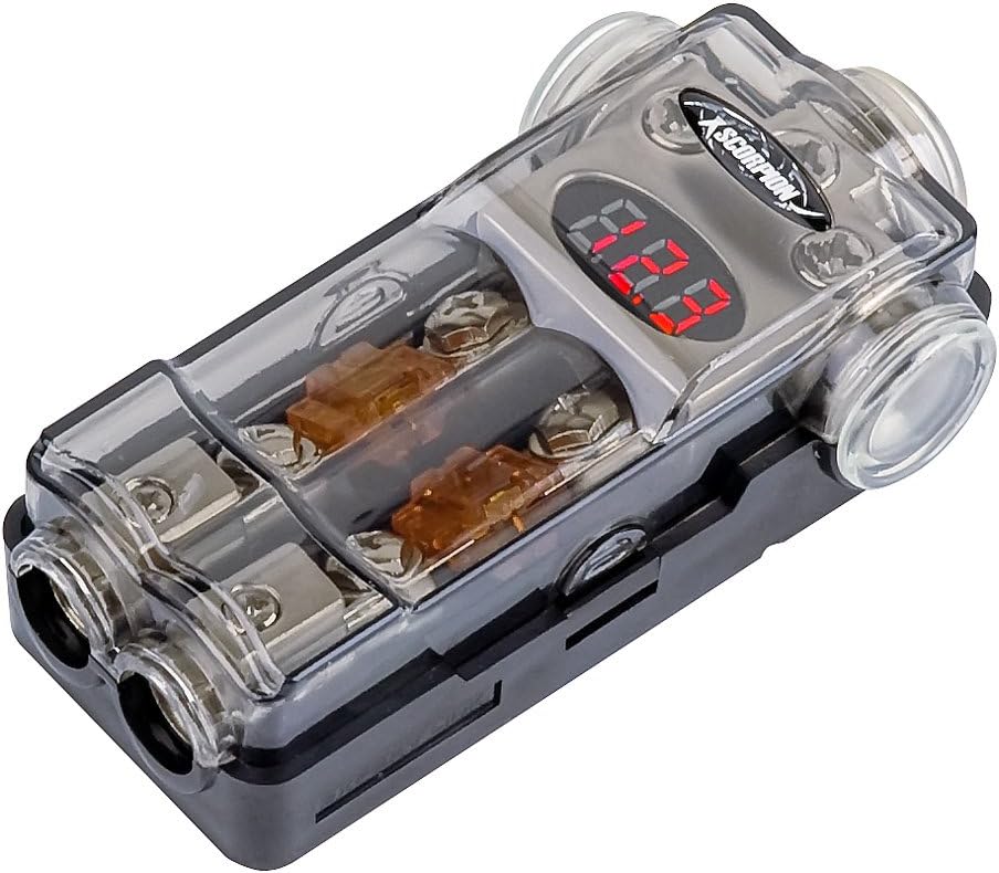 XScorpion MANL3034P Mini ANL Fused Distribution Block 3 - 1/0G Input to 3 - 4G Output Platinum — view 2