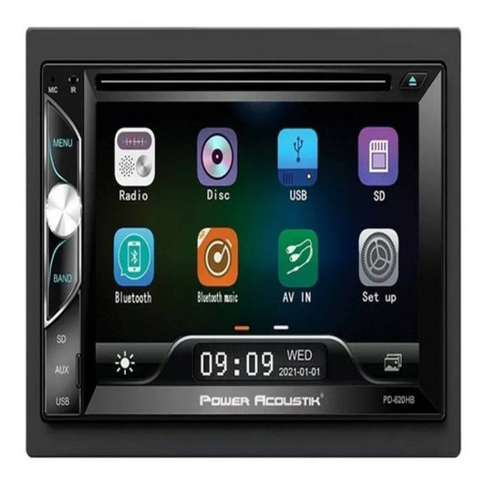Power Acoustik PD-620HB | Double DIN DVD AM/FM Receiver 6.5-Inch Touchscreen Monitor and Mobile Link MHL Input — view 2