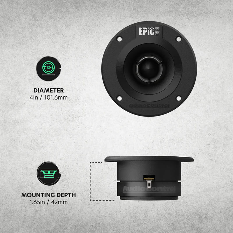 AudioControl EPICPRO4T EPIC PRO Series 4" Car Audio Bullet Tweeters (Pair) — view 3