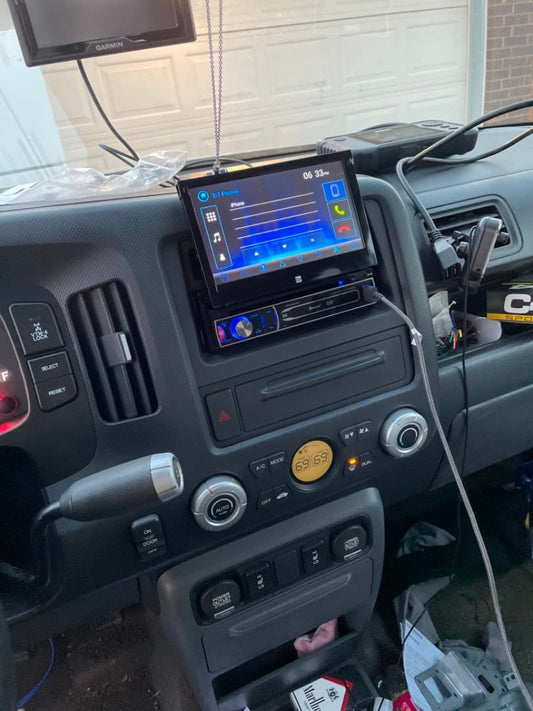 American International HONK836 Single/Double DIN Installation Dash Kit for 2006-2014 Honda Ridgeline with Storage Pocket — view 1