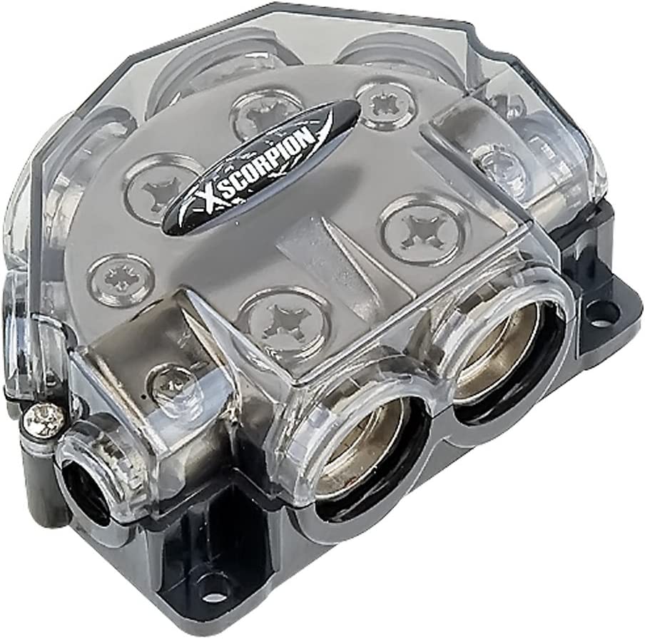 XScorpion MANL3034P Mini ANL Fused Distribution Block 3 - 1/0G Input to 3 - 4G Output Platinum — view 2