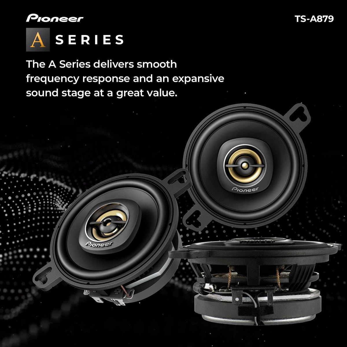 Pioneer TS-A879 3.5" A-Series Plus 2-Way Coaxial Car Speakers (450W Max Pair) — view 3