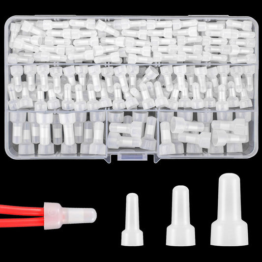 Xscorpion CC1614 Close-End Crimp Connectors 14 - 16 Gauge 100 Per Bag, Clear — view 1