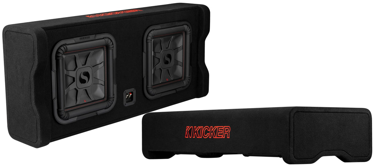 Kicker 49DL7TDF122 Dual Down-Firing 12" L7T 2-Ohm Loaded Enclosure — view 1