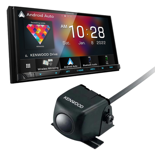 Kenwood DMX9708S 6.95" WVGA Monitor with Capacitive Touch Panel Digital Multimedia Receiver with Wireless Apple CarPlay & Android Auto — view 3